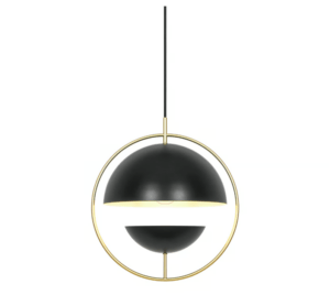 Designerska lampa wisząca Tavia - 2 okrągłe klosze odbijające światło