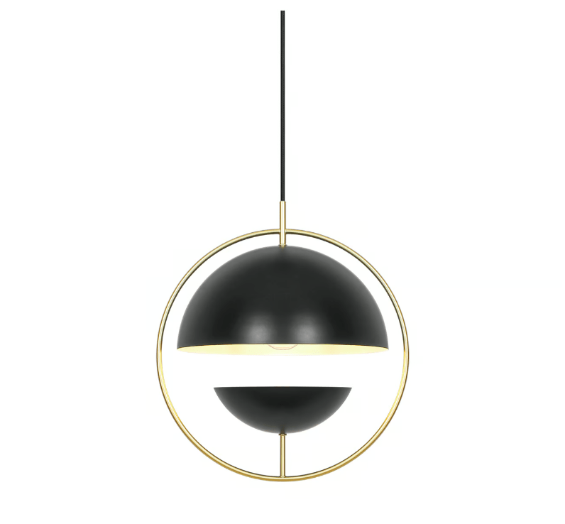 Designerska lampa wisząca Tavia - 2 okrągłe klosze odbijające światło