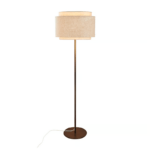 Elegancka lampa podłogowa Takai - beżowy abażur