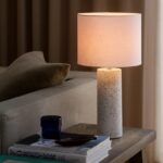 Elegancka lampa stołowa do salonu z lastryko Antiga - biała