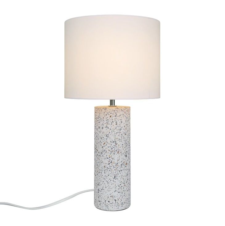 Elegancka lampa stołowa z lastryko Antiga - biała