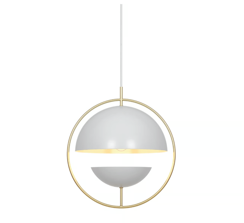 Elegancka lampa wisząca Tavia - 2 półkule odbijające światło