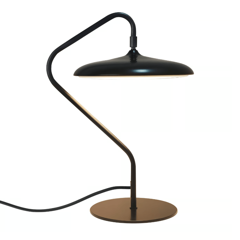 Lampa stołowa nowoczesna Artist LED - DFTP - płaska, czarna