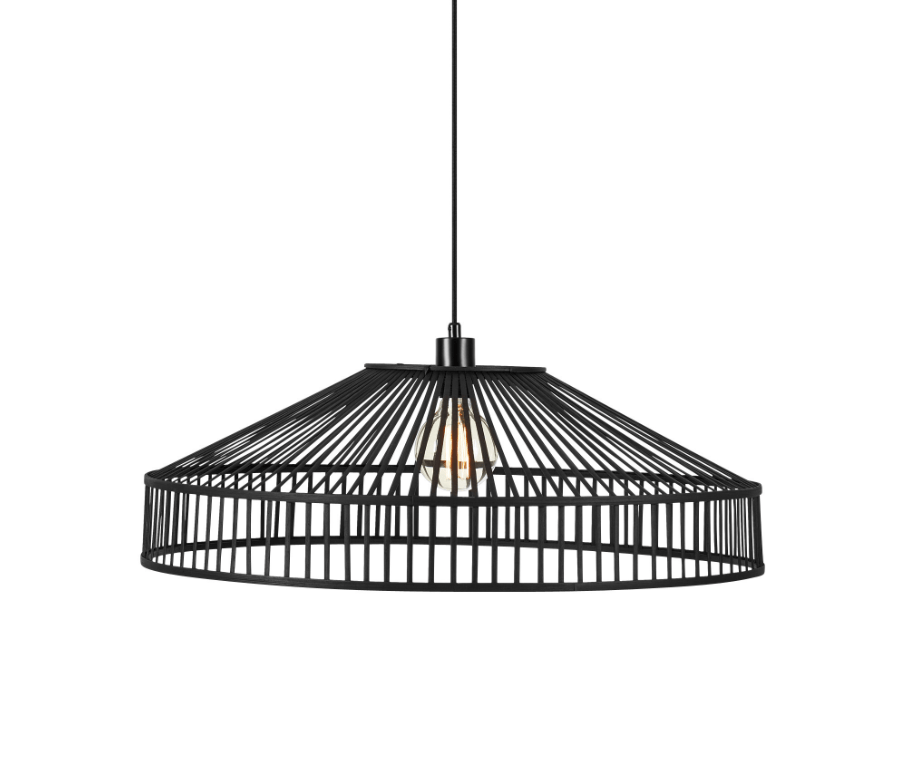 Lampa wisząca bambusowa Tapa 75 - czarna