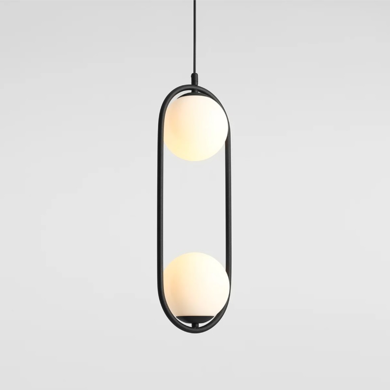 Podwójna lampa wisząca Riva - czarna