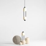 Podwójna lampa wisząca z 2 kulami Riva - czarna