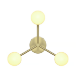 Złota lampa sufitowa Contina - 3 małe kulki