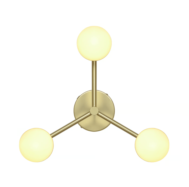 Złota lampa sufitowa Contina - 3 małe kulki