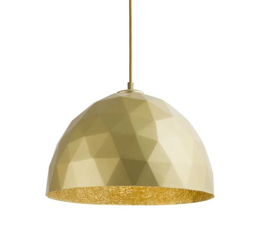 Złota lampa wisząca do jadalni Fjorska 35 - elegancka