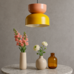 Żółto-różowa lampa wisząca Tula - modułowa - 1