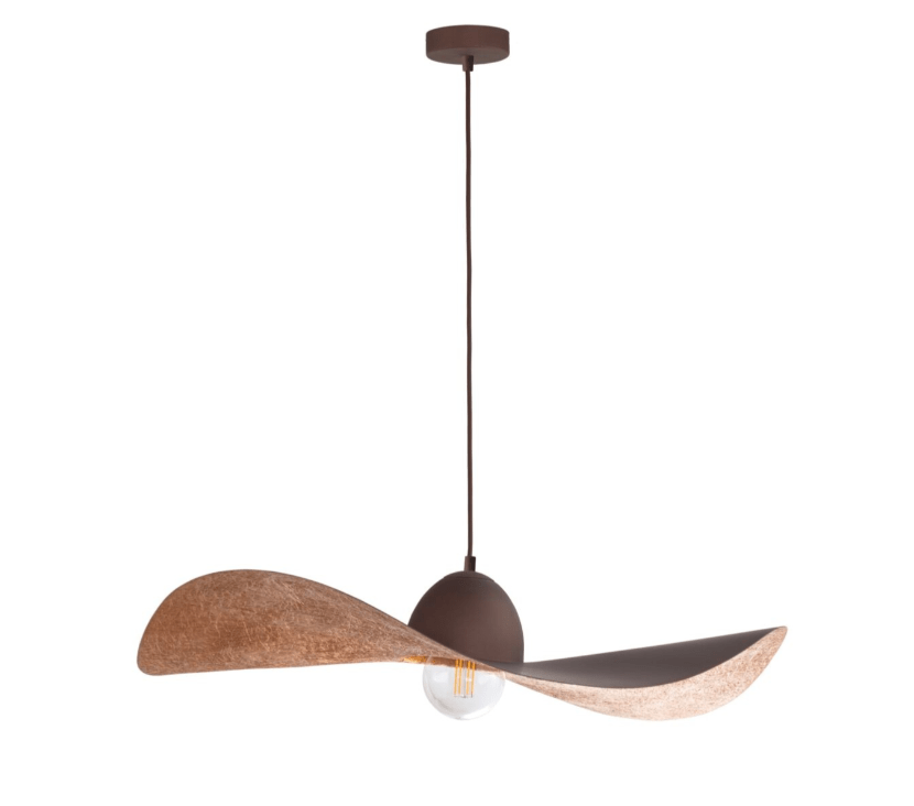 Brązowa lampa wisząca kapelusz Viora 76 cm - Ardant Studio