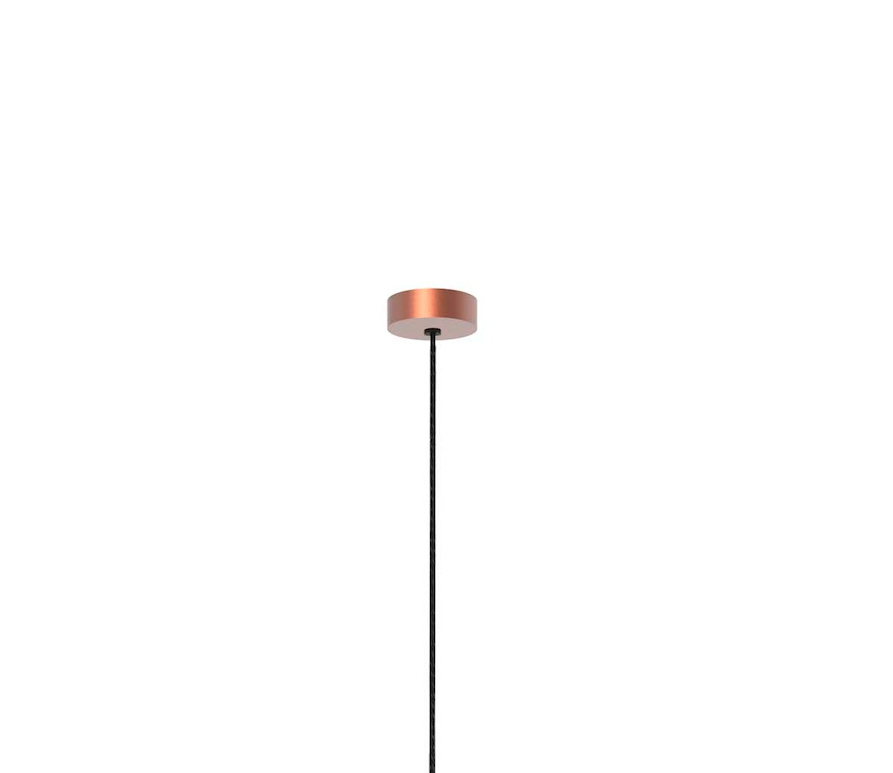 Brązowa lampa wisząca tuba Rose - podsufitka