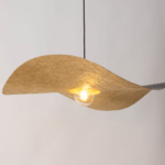 Czarna lampa wisząca Viora 76 cm - kompozytowa