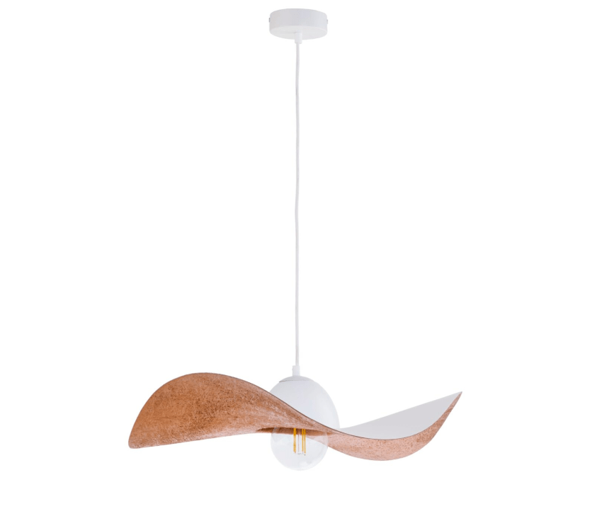 Designerska lampa wisząca Viora 55 cm - miedziane wykończenie