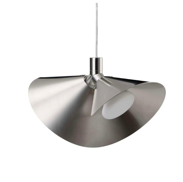 Designerska srebrna lampa wisząca Peel