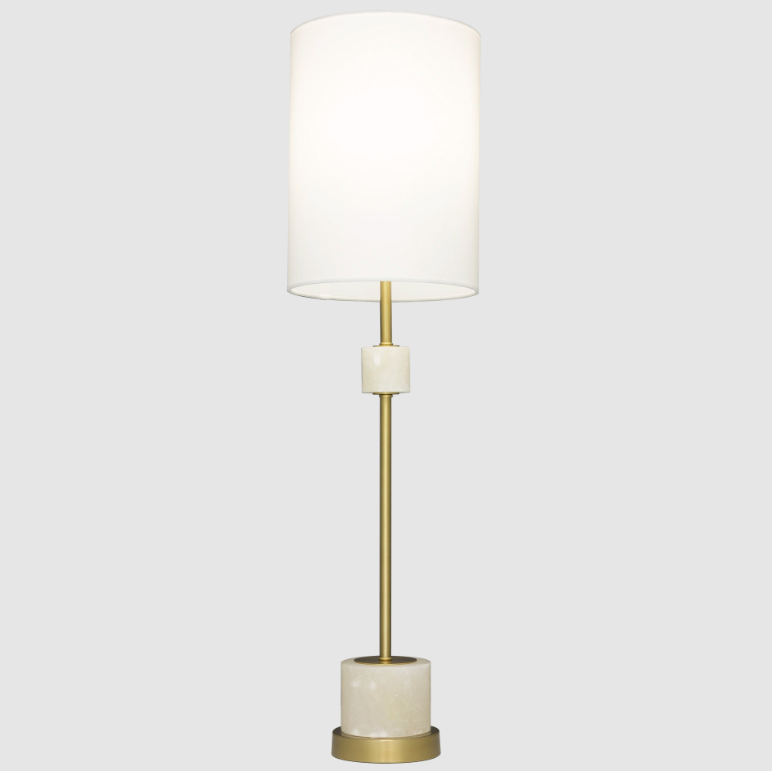 Elegancka lampa stołowa Bari - naturalny alabaster