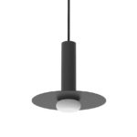 Elegancka minimalistyczna lampa wisząca Reina LED - czarny dysk