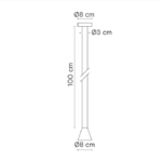 Lampa sufitowa wisząca Raluca LED 100 cm - wymiary