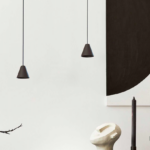 Minimalistyczna czarna lampa wisząca Rimini 8 LED - salon