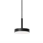 Ultrapłaska czarna lampa wisząca Rafaela Mono LED - Robin