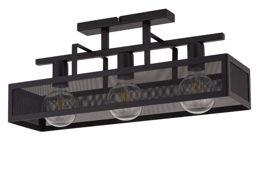 Żyrandol loftowy Noctra 3 - czarny