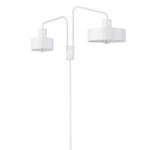 Biała lampa podłogowa Eiffla - 2 klosze