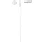 Biała lampa podłogowa Eiffla - 2 nowoczesne klosze