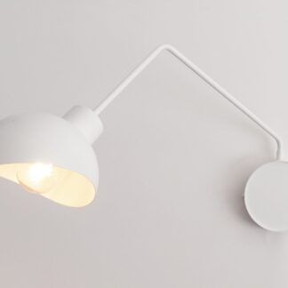Biały kinkiet nowoczesny Nyxa - ruchome ramię