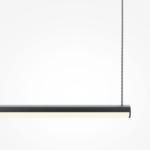 Czarna lampa wisząca liniowa Halo - LED 10W 80cm