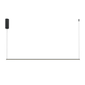 Czarna liniowa lampa wisząca Halo - LED 16W 120cm
