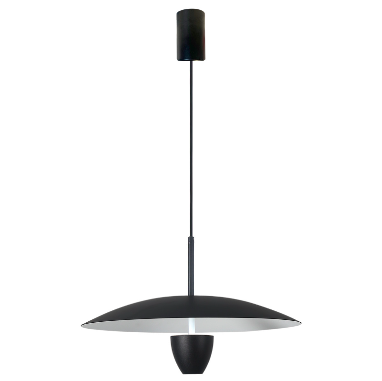 Czarna nowoczesna lampa wisząca UFO 39 LED CCT - Light Prestige