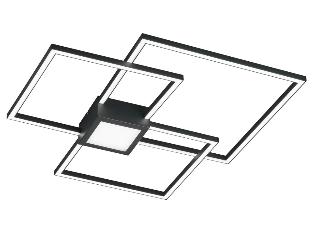 Czarny geometryczny żyrandol LED Hydra 38W