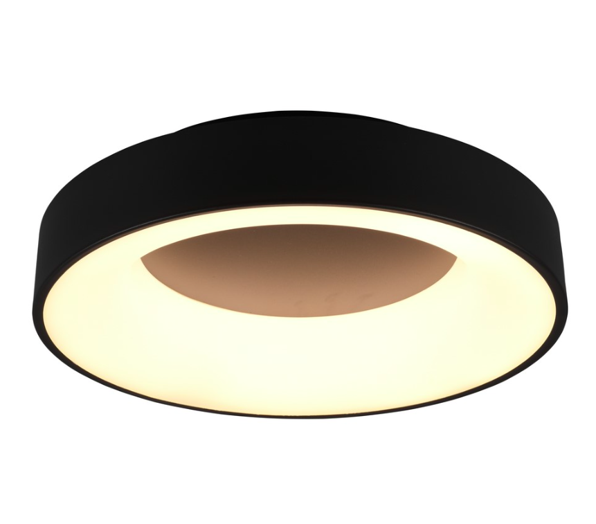 Czarny plafon natynkowy LED Girona 45