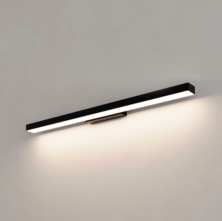 Czarny podłużny kinkiet Aqua LED CCT IP44 - 66 cm