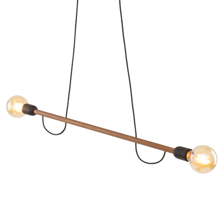 Drewniana lampa wisząca Helix Wood 2 - loftowa