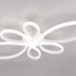 Duży biały plafon sufitowy LED FLY 32W - spirale