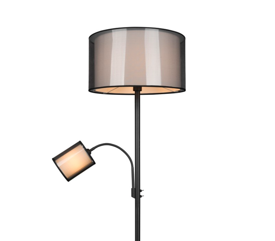 Elegancka lampa stojąca do salonu Burton - abażur