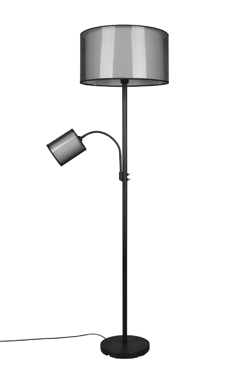 Elegancka lampa stojąca do salonu Burton - czarna