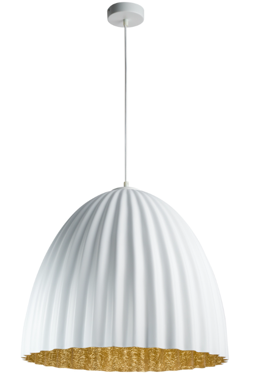 Elegancka lampa wisząca Faselia - biała