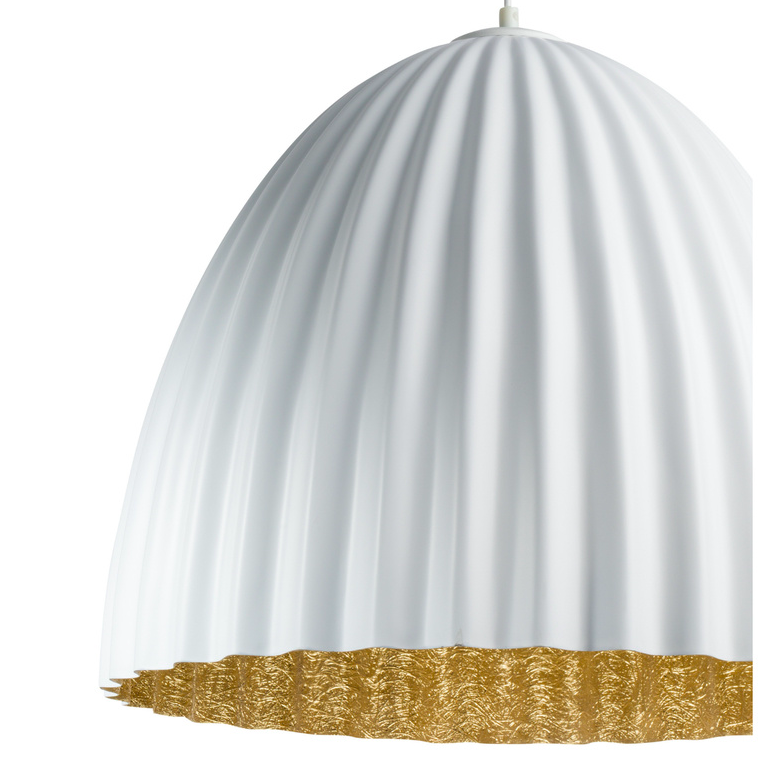 Elegancka lampa wisząca Faselia - falowany klosz