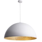 Elegancka lampa wisząca Sferoma 35 - biało-złota