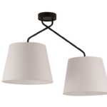 Lampa sufitowa CrossBee - 2 białe abażury
