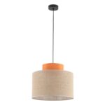 Lampa wisząca Duo Juta - beżowo-pomarańczowa - TK Lighting