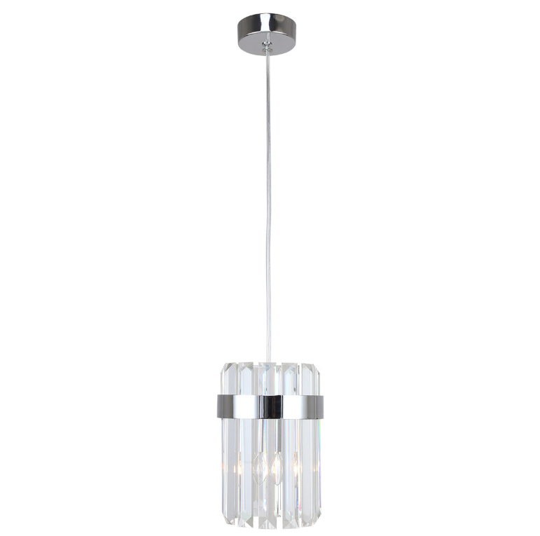 Lampa wisząca kryształowa w stylu glamour Vetro - chrom