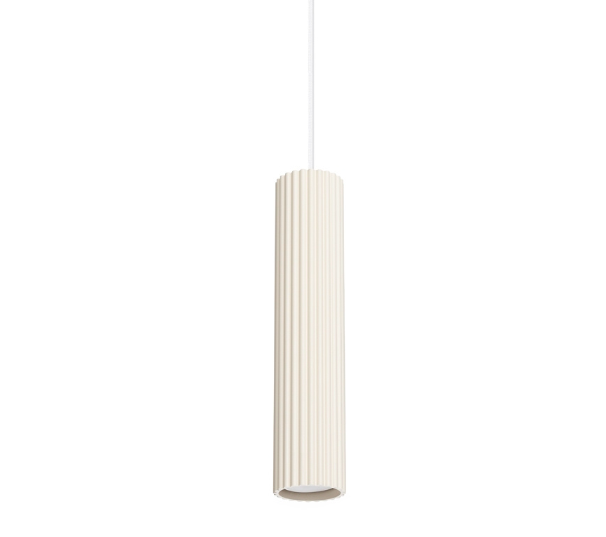 Lampa wisząca tuba Karbon - beżowa