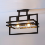 Loftowa lampa sufitowa HexaBlock - czarna