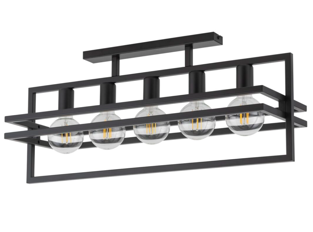 Nowoczesny żyrandol do salonu HexaBlock 5 - czarny