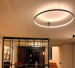 Nowoczesny żyrandol LED Ring L 90 cm - regulowane światło