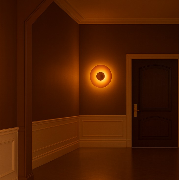 Płaski kinkiet na korytarz Bolton LED - teracotta