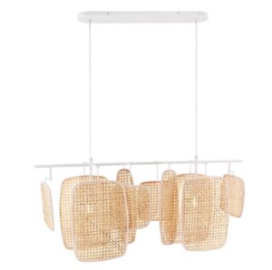 SALE! Podłużna lampa wisząca boho Bali - rattanowy klosz